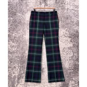 Vintage J Crew Pants 2 Womens Low Rise Tartan Plaid Wool Flare Goth Punk Y2K
